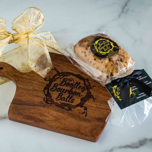 Holiday gift boards with Five Farms Irish Cream mini loaves.  Holiday gifts from Kansas City.  Irish Cream treats.  